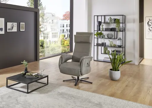 Drehsessel - Größe M, inkl. Relaxfunktion, Stoff, Grau