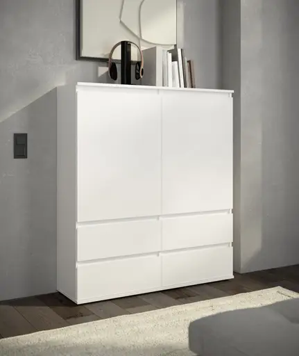 Highboard - B ca. 116 cm, Weiß