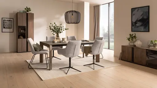 Stuhl Maluhia - Stoff, Hellgrau