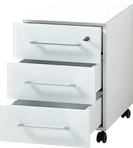 Rollcontainer GWEN - B/H/T ca. 40x55x50 cm, Weiß 