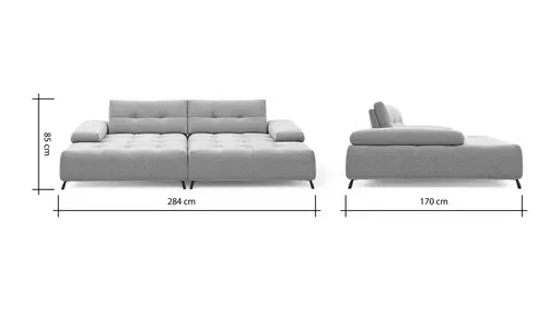 Megasofa Comodo - Stoff, Rosé