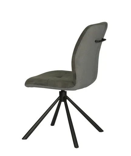 Stuhl MANOA - drehbar, Stoff, Grau