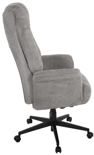 Drehstuhl - drehbar, höhenverstellbar, Webstoff, Grau