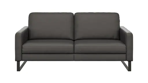 Sofa Enna - 3-Sitzer, Leder, Anthrazit