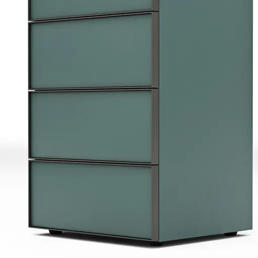 Kommode Loretto - BHT ca. 60x115x53 cm, Lack matt, Salbeigrün