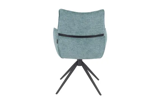 Armlehnstuhl MARJA - drehbar, Stoff, Türkis