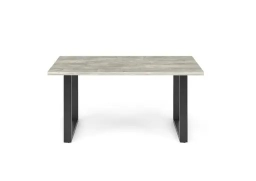 Esstisch - LB ca. 160x90 cm, Betonoptik, Schwarz