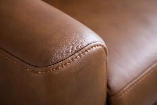 Ecksofa - 2,5-Sitzer mit Ecke rechts, Leder, Brandy