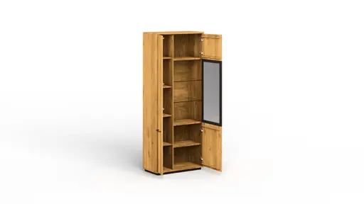 Vitrine Savannah - Wildeiche massiv, natur geölt