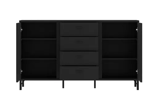 Sideboard - B ca. 150 cm, Schwarz