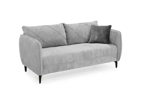Sofa JERINA - 2,5-Sitzer, Stoff, Hellgrau