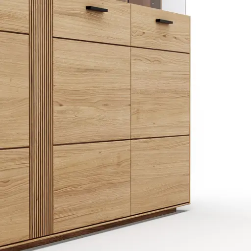 Highboard Estana - Eiche massiv, legno