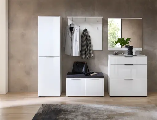 Schuhschrank - B ca. 90 cm, Weiß