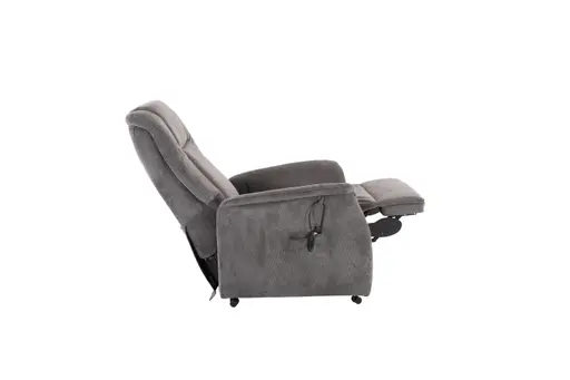 TV-Sessel MANDO - Aufstehhilfe, Relaxfunktion, Kopfteilverstellung, Stoff, Grau