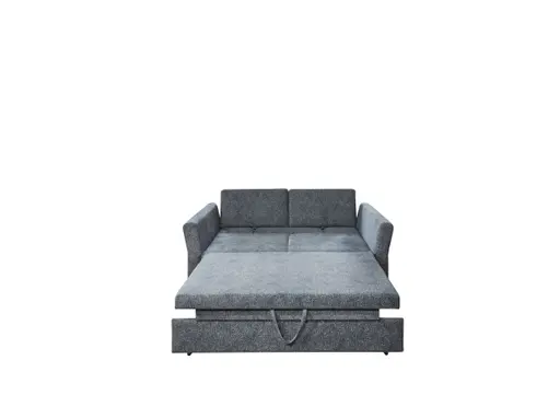 Relax-Sofa - Sitztiefe verstellbar/Schlaffunktion, Stoff, Grau