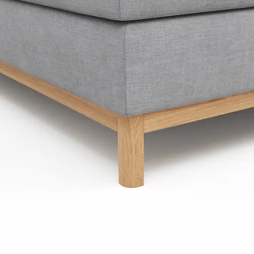 Boxspringbett Odense - Liegefläche ca. 180x200 cm, Stoff, Grau