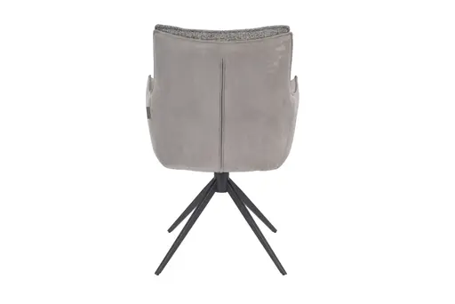 Armlehnstuhl MANDY - drehbar, Stoff, Graubeige