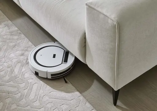 Ecksofa - Longchair links mit 3-Sitzer, Stoff, Natur