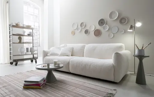 Sofa Till - 3-Sitzer, Stoff, Offwhite