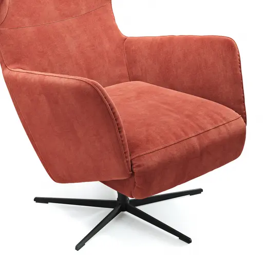 Relaxsessel Clemens - Größe M, inkl. Relaxfunktion, Stoff, Pfirsich