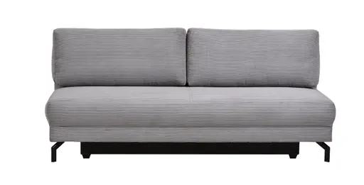 Schlafsofa Salema - 3-Sitzer mit Schlaffunktion (Liegefläche ca. 150x200cm), Stoff, Hellgrau
