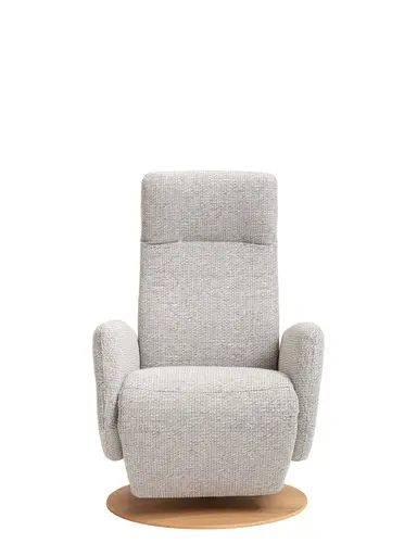 TV-Sessel Almyra - Größe M3, 2-motorisch, Stoff, Silbergrau