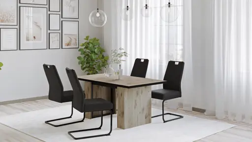 Schwingstuhl - Stoff, Anthrazit