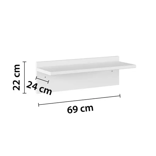 Wandregal RHONDA - Weiß