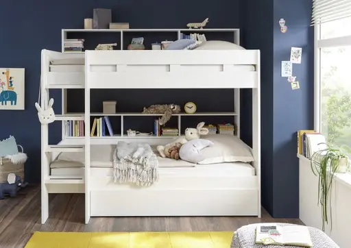 Etagenbett - Liegeflächen ca. 90x200 cm, Weiß