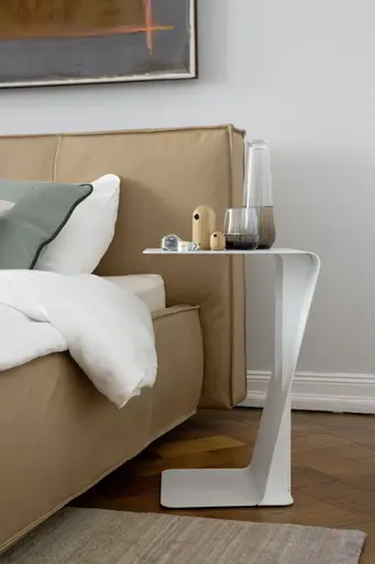 Bett Alvito - Liegefläche ca. 180x200 cm, Leder, Cappuccino