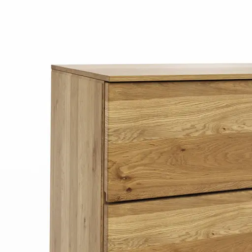 Kommode Baltimore - Wildeiche massiv, mit Hirnholzeinsatz