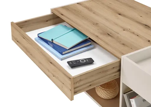 Couchtisch - LB ca. 110x60 cm, Kaschmir, Artisan Eiche Nachbildung