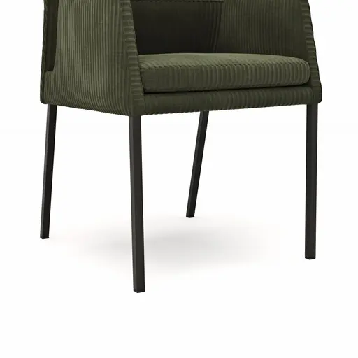 Armlehnstuhl Carry - Stoff, Dunkelgrün