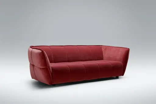 Sofa Hedda - 3-Sitzer, Velour, Weinbeere