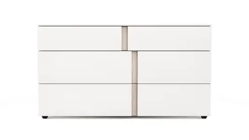 Kommode Loretto - BHT ca. 127x70x51 cm, Lack matt, Weiß