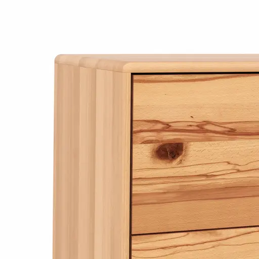 Vitrine Hillsboro - inkl. Beleuchtung, Buche/Kernbuche natur, geölt