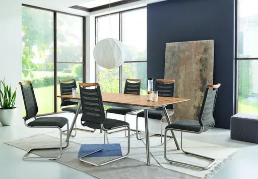 Freischwinger - Stoff, steingrau