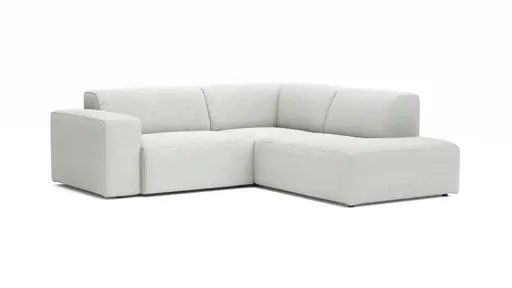 Ecksofa Elementos - 1,5-Sitzer links mit Ecke rechts, Stoff, Weiß