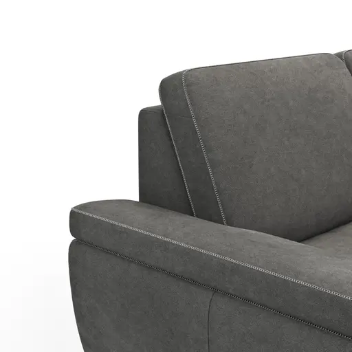 Ecksofa Sommerville - 2,5-Sitzer mit Ecke rechts, Stoff, Anthrazit