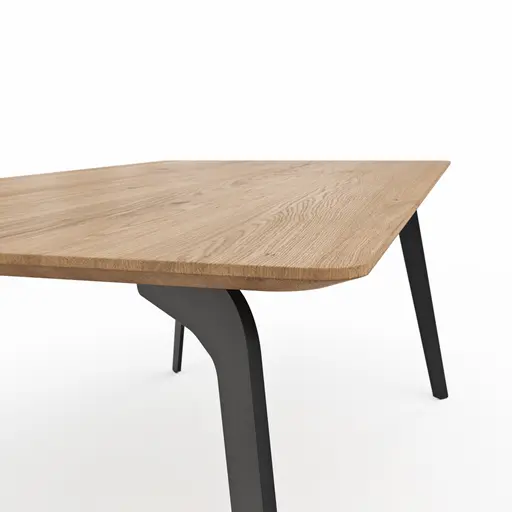 Esstisch Phoenix - LB ca. 180x100cm, Eiche geölt mit Epoxidharz dunkel