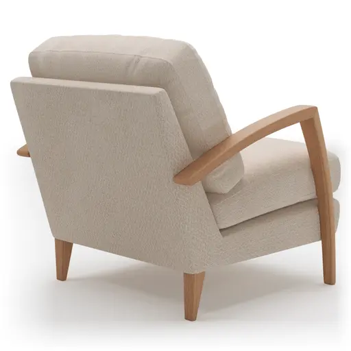 Sessel Karasu - Chic, Stoff, Creme