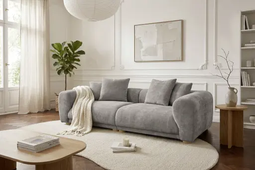 Megasofa - 2-Sitzer, Stoff, Beige