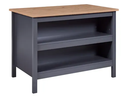 Bartisch - LB ca. 124x75 cm, Anthrazit, Artisan Eiche Nachbildung