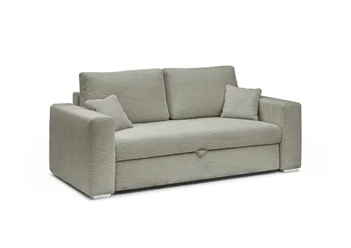 Sofa JORDEN 2 - 2,5-Sitzer inkl. Schlaffunktion mit Bettkasten, Stoff, Taupe
