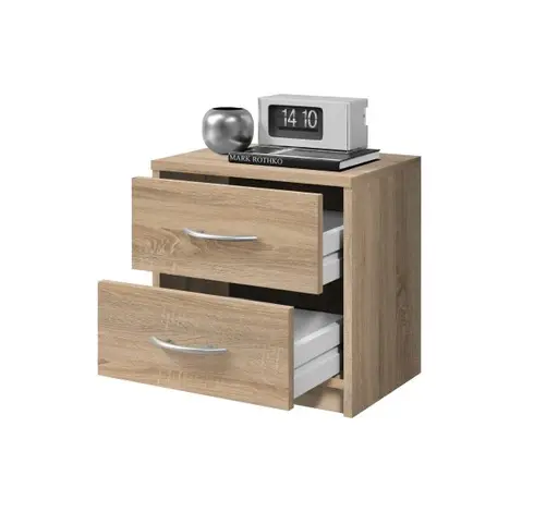 Nachtkommode - Eiche Dekor