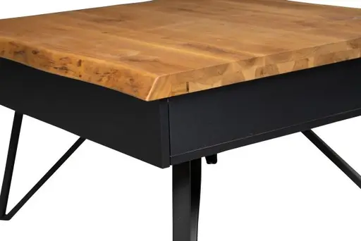 Couchtisch - B/H/T ca. 75x45x75 cm, Wildeiche massiv