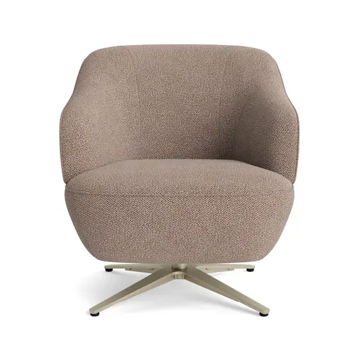 Sessel Burela - drehbar, Stoff, Kupfer
