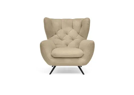 Sessel CHIRA - Stoff, Graubraun