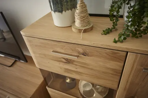 Wohnwand Paso - Holzfarben Bianco