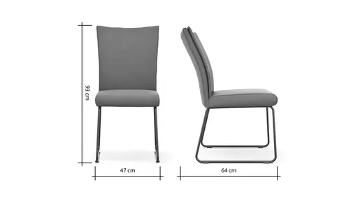 Stuhl Florea - Leder, Kitt